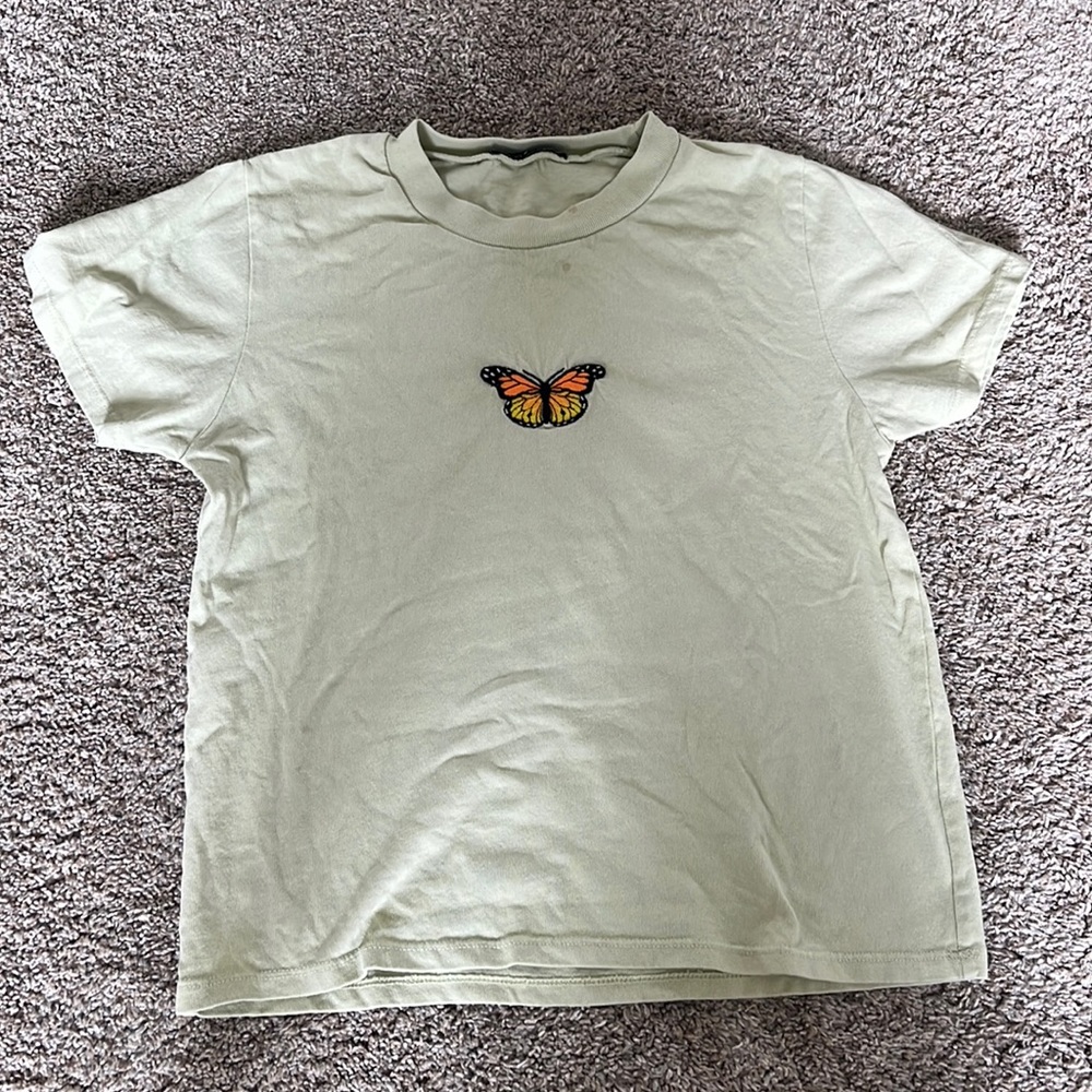 Brandy Melville butterfly crop top
